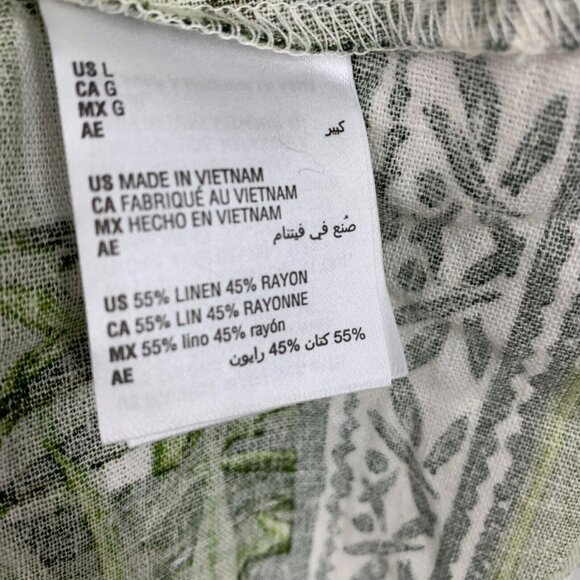 INC Maxi Dress Floral Print Linen Blend Tie Waist Pockets NWT - Picture 10 of 15